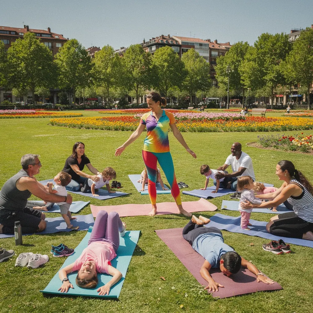 Un espacio acogedor de yoga con esterillas dispuestas, listo para una sesión dedicada al fortalecimiento del centro.