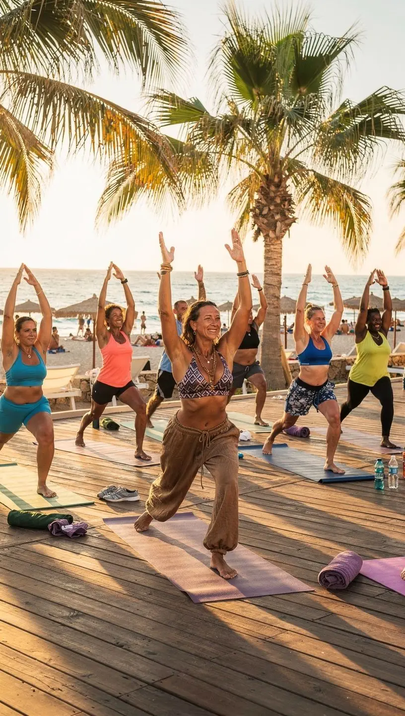 Un grupo de practicantes de yoga en una clase, enfocados en fortalecer su núcleo mediante ejercicios específicos.